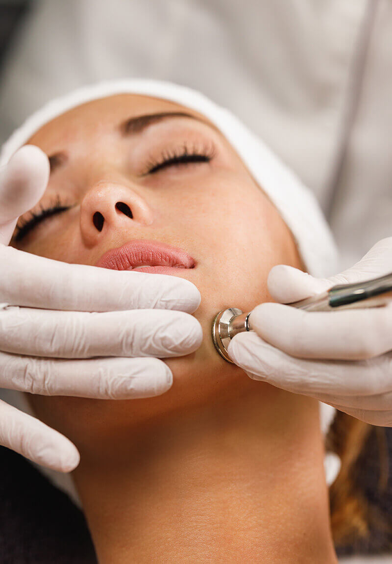 Woman getting a facial procedure