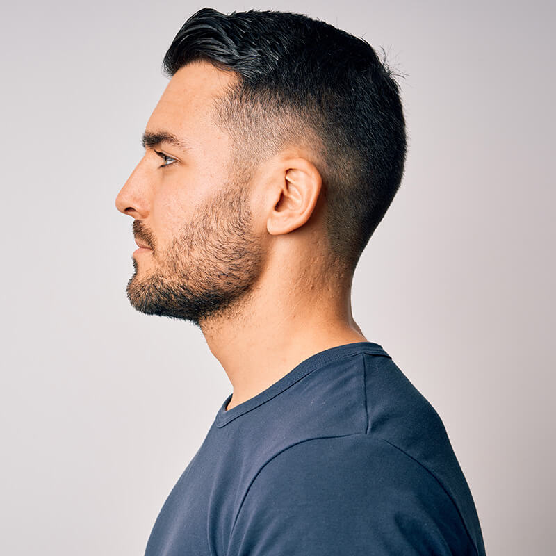 Profile of a young man