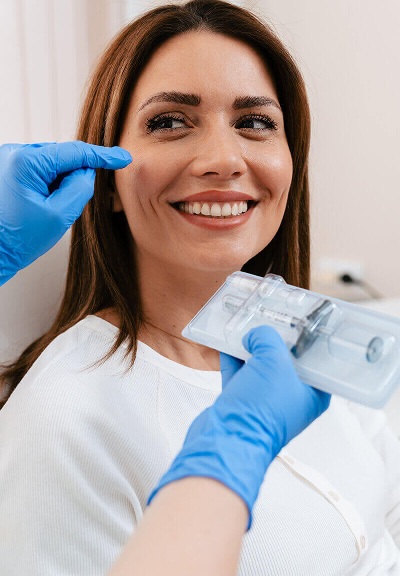 Woman getting a facial treatment